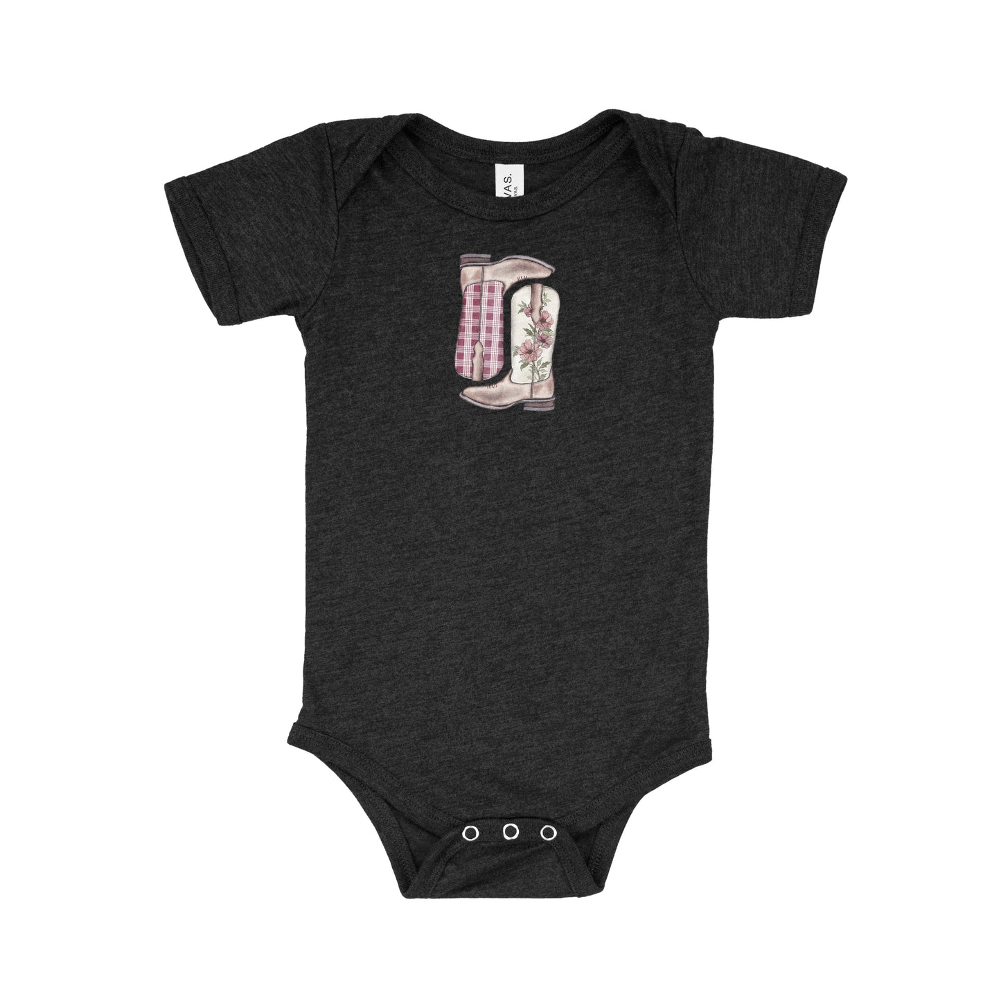 Burgundy Palaka Boots Baby Onesie | Baby & Kids
