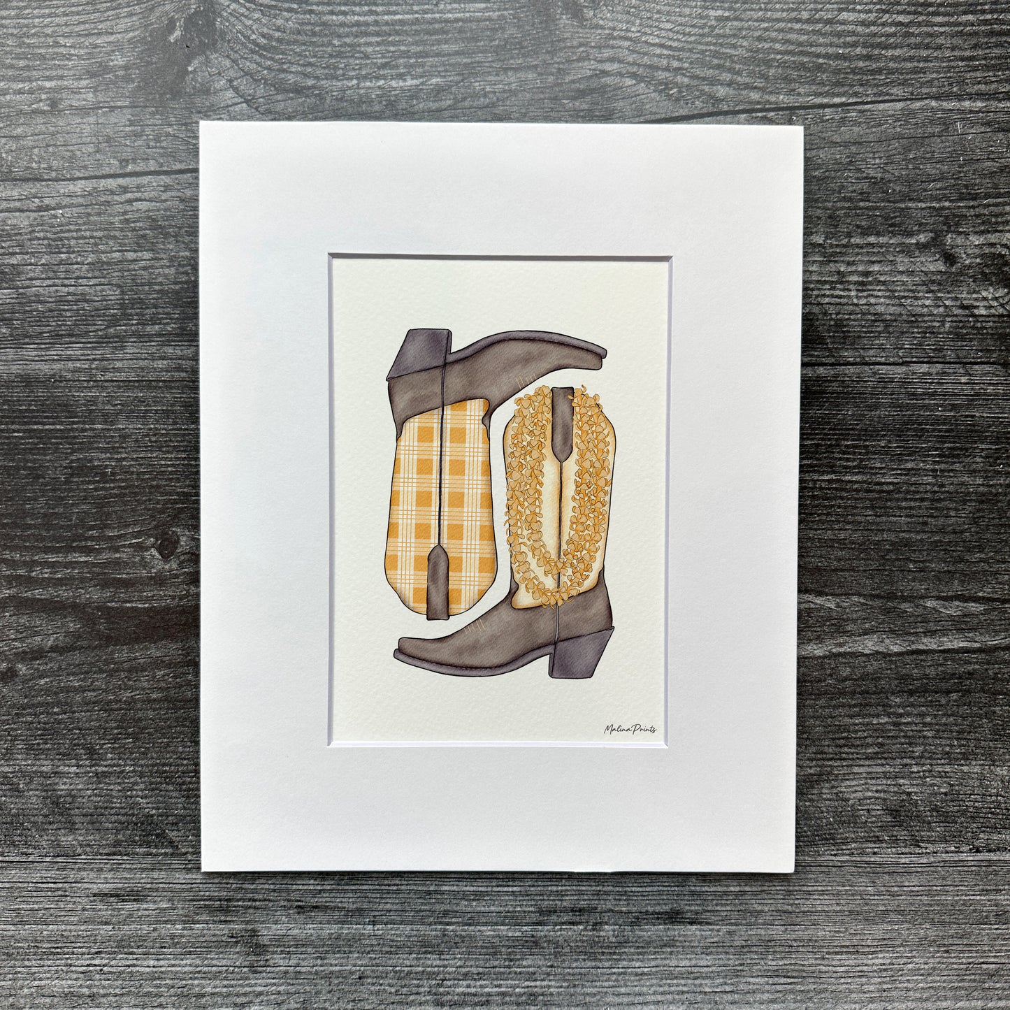 Pua Kenikeni Palaka Boots | Art Print