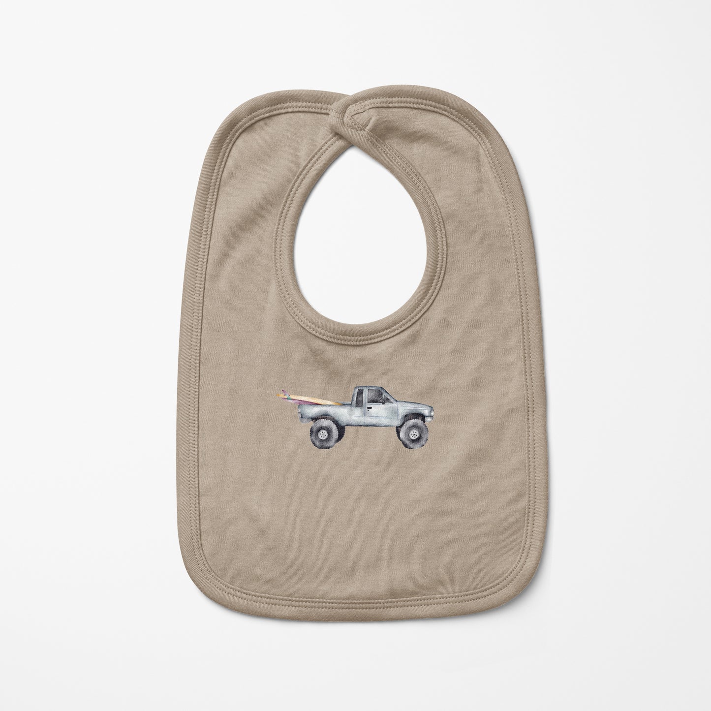 Gray Truck Baby Bib | Baby & Kids