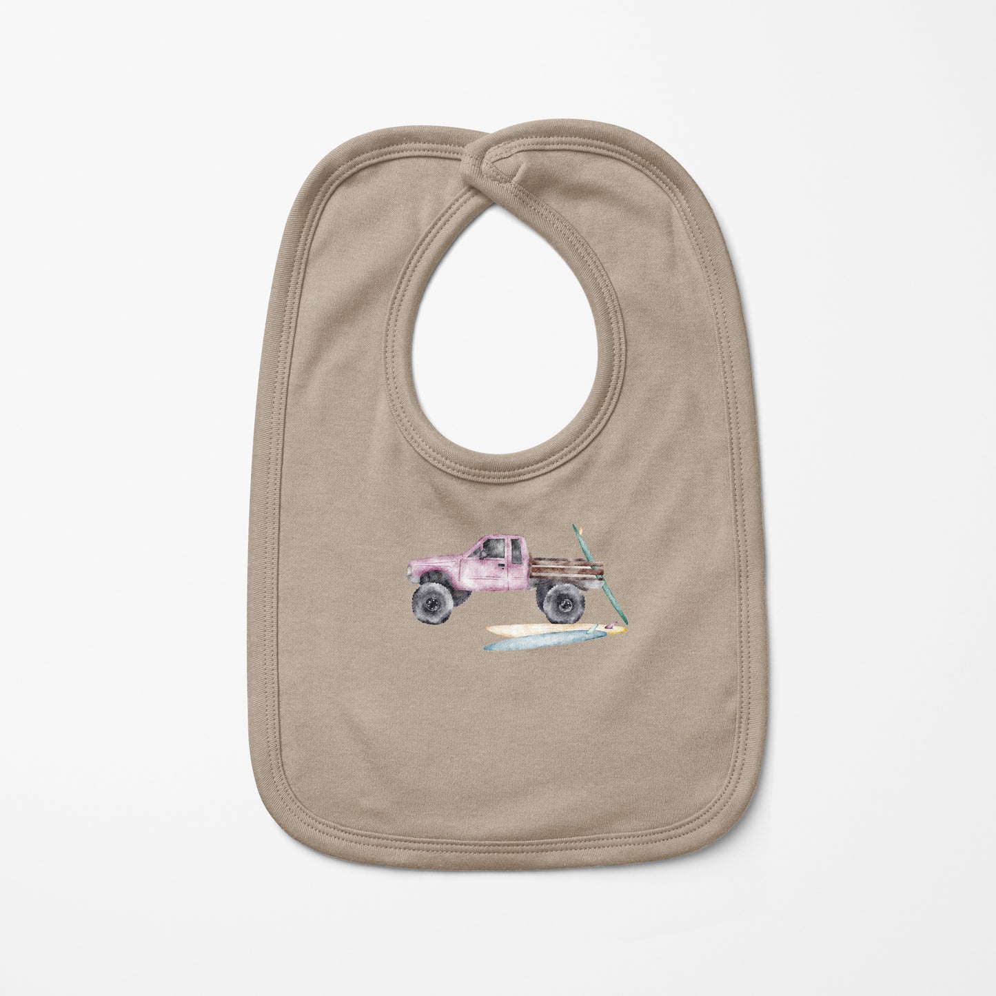 Pink Truck Baby Bib | Baby & Kids