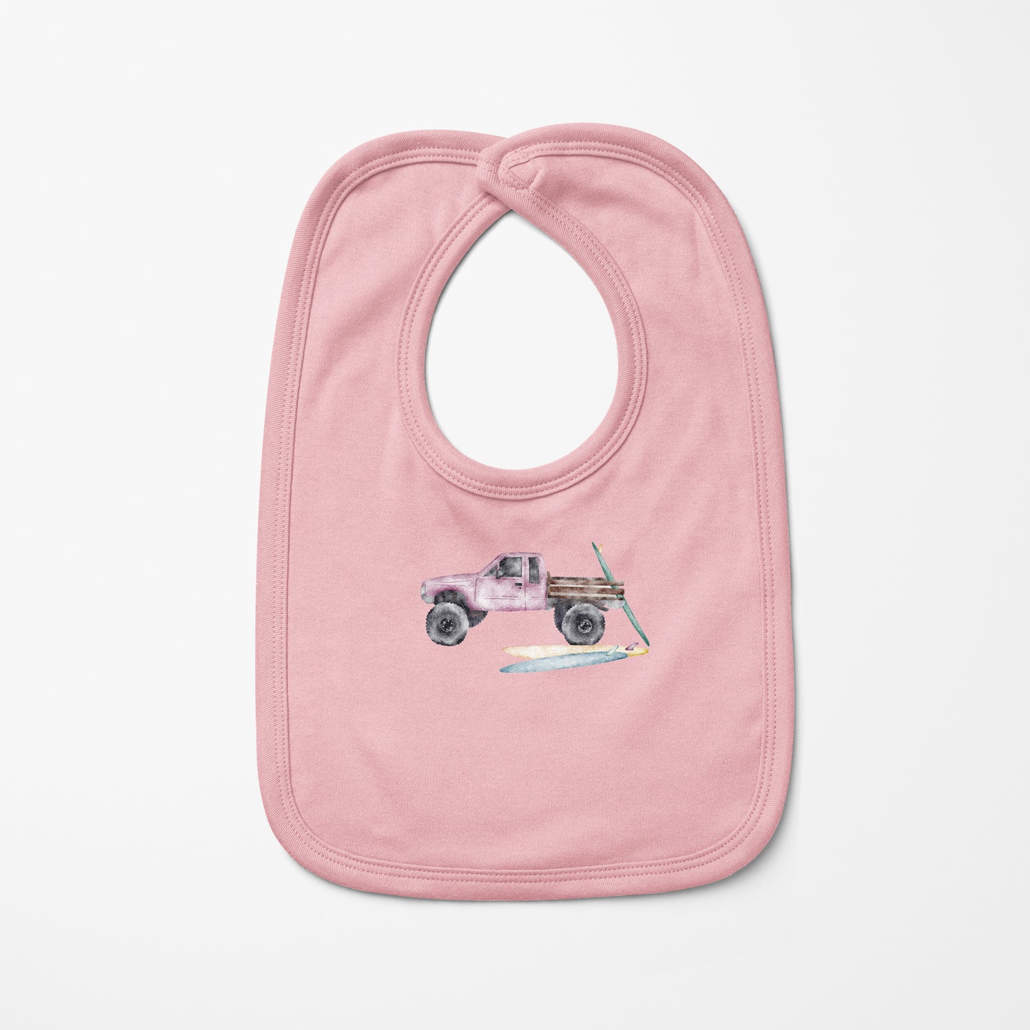 Pink Truck Baby Bib | Baby & Kids