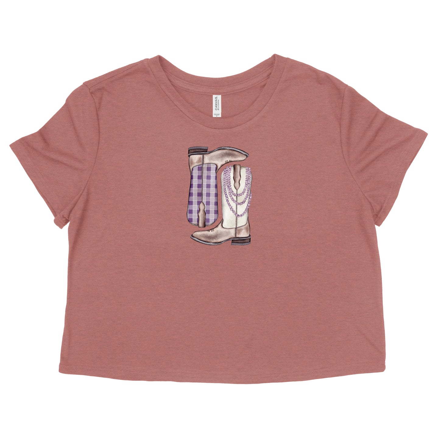 Pua Kalaunu Palaka Boots Womens Flowy Crop Tee | Apparel