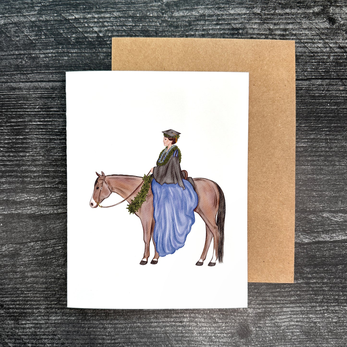 Graduation Girl (Blue) | Greeting Card