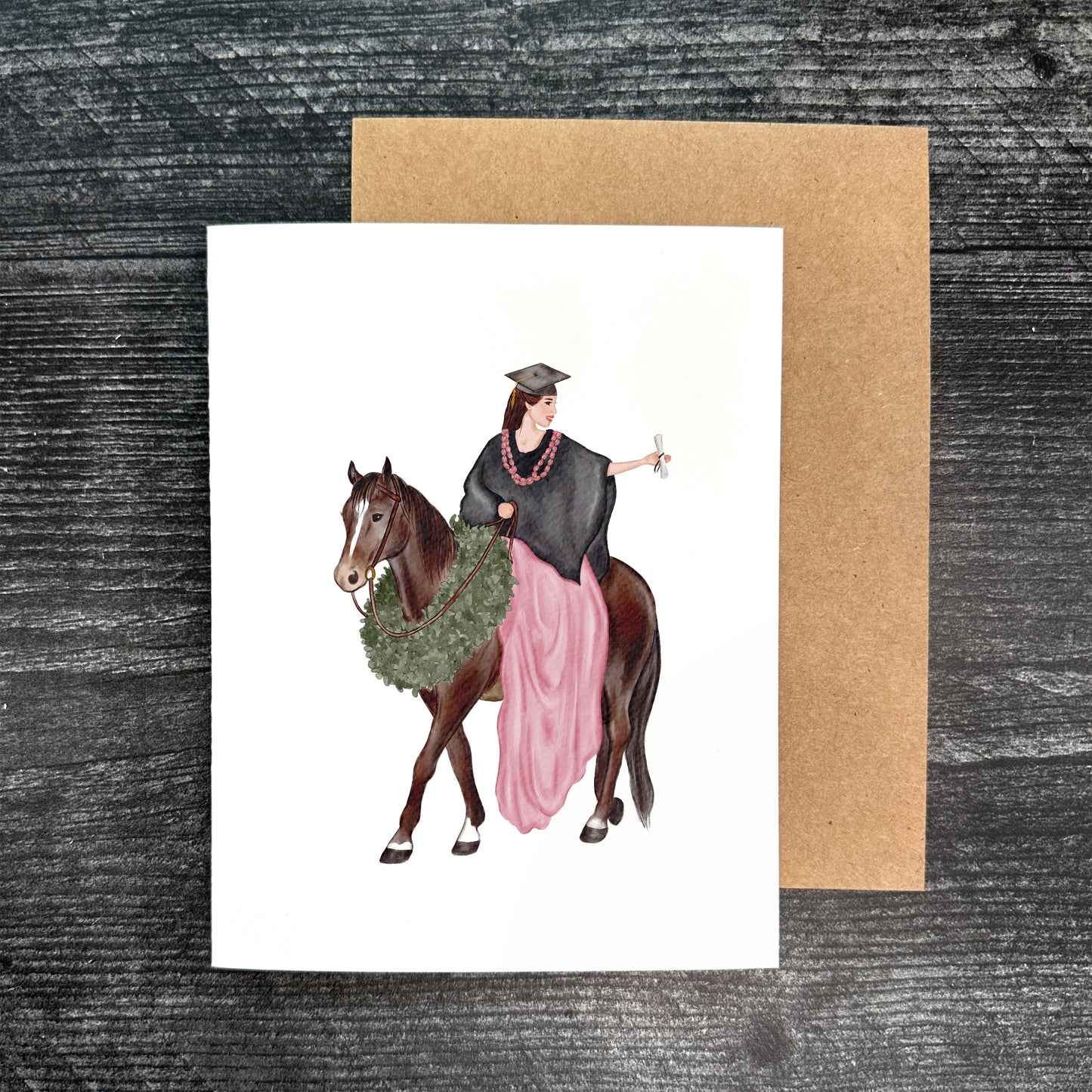 Graduation Girl (Pink) | Greeting Card