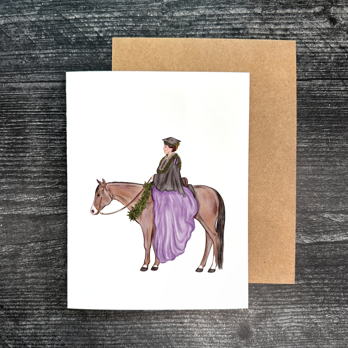 Graduation Girl (Purple) | Greeting Card