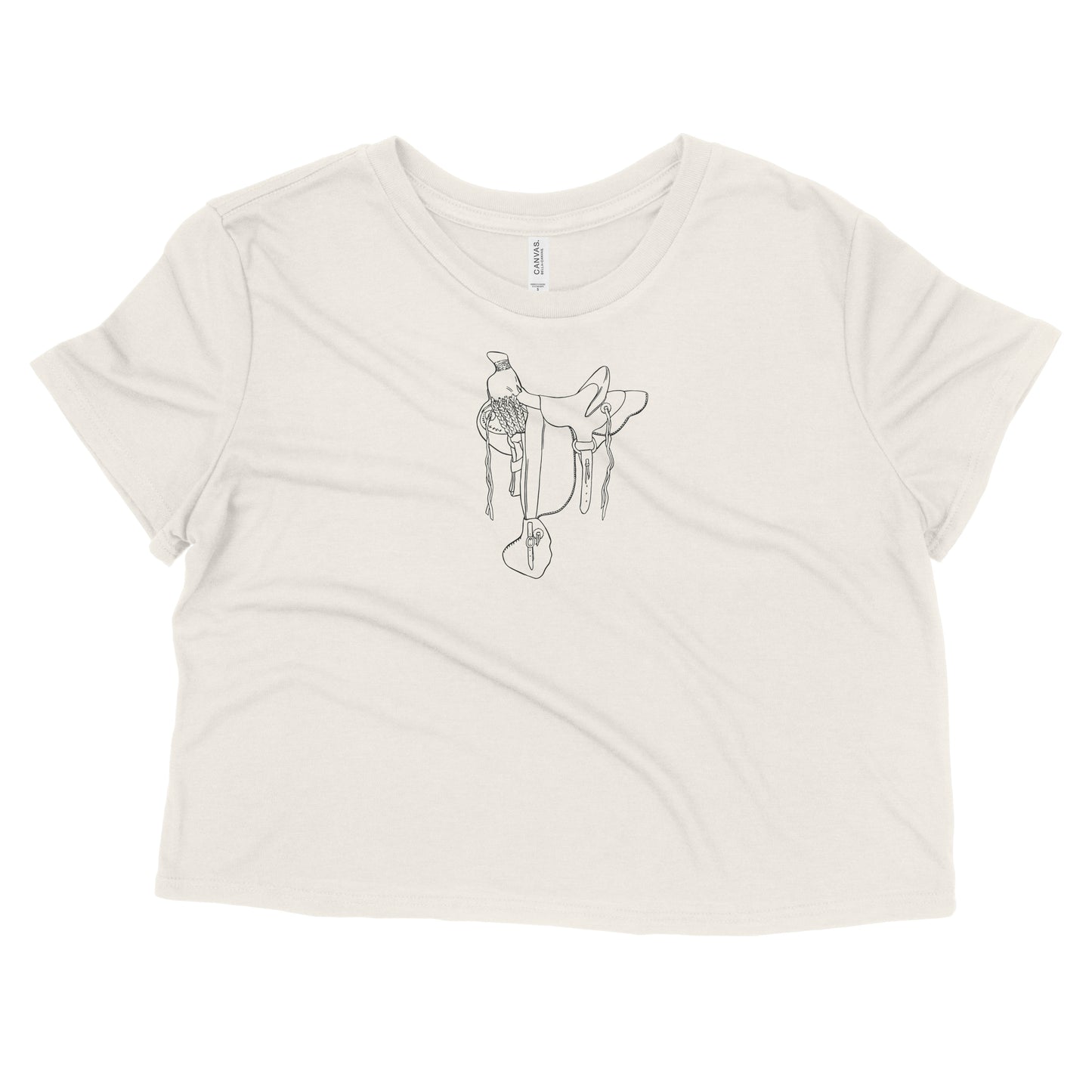 Hawaiian Tree Saddle Womens Flowy Crop Tee | Apparel