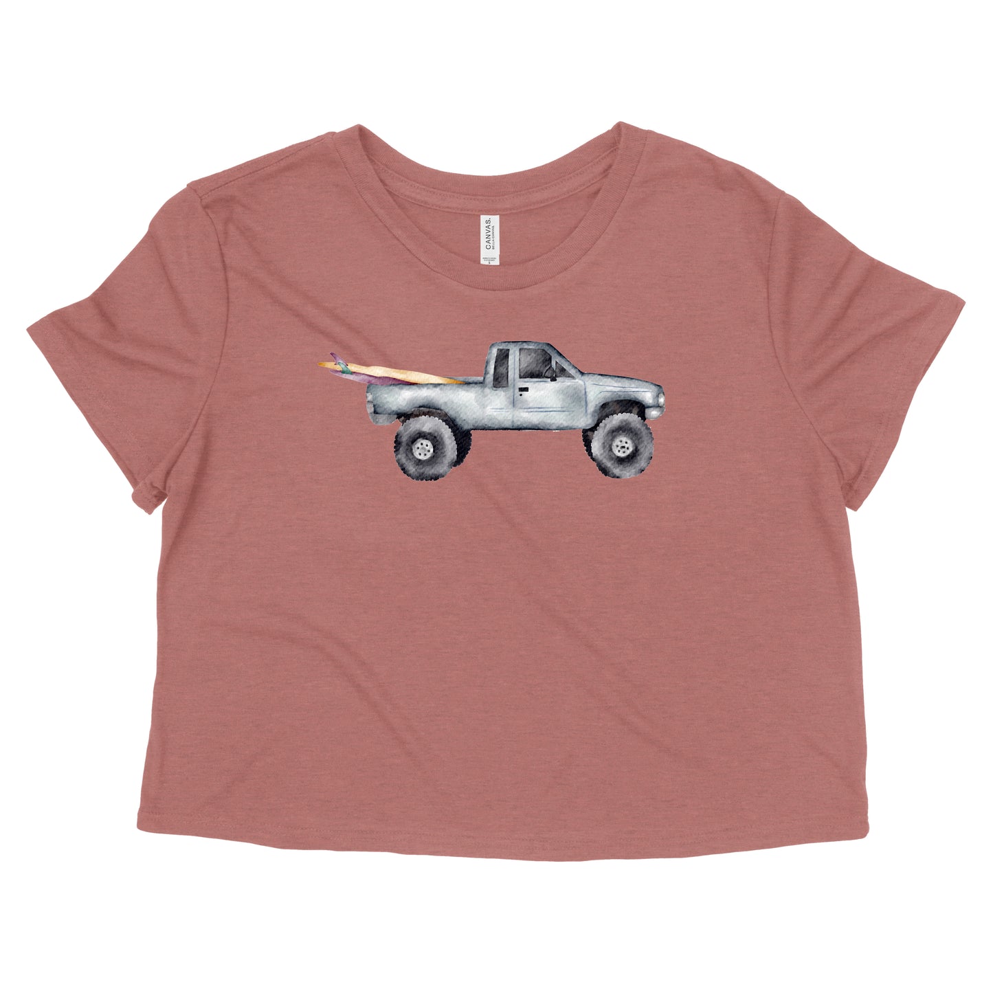 Gray Truck Womens Flowy Crop Tee | Apparel