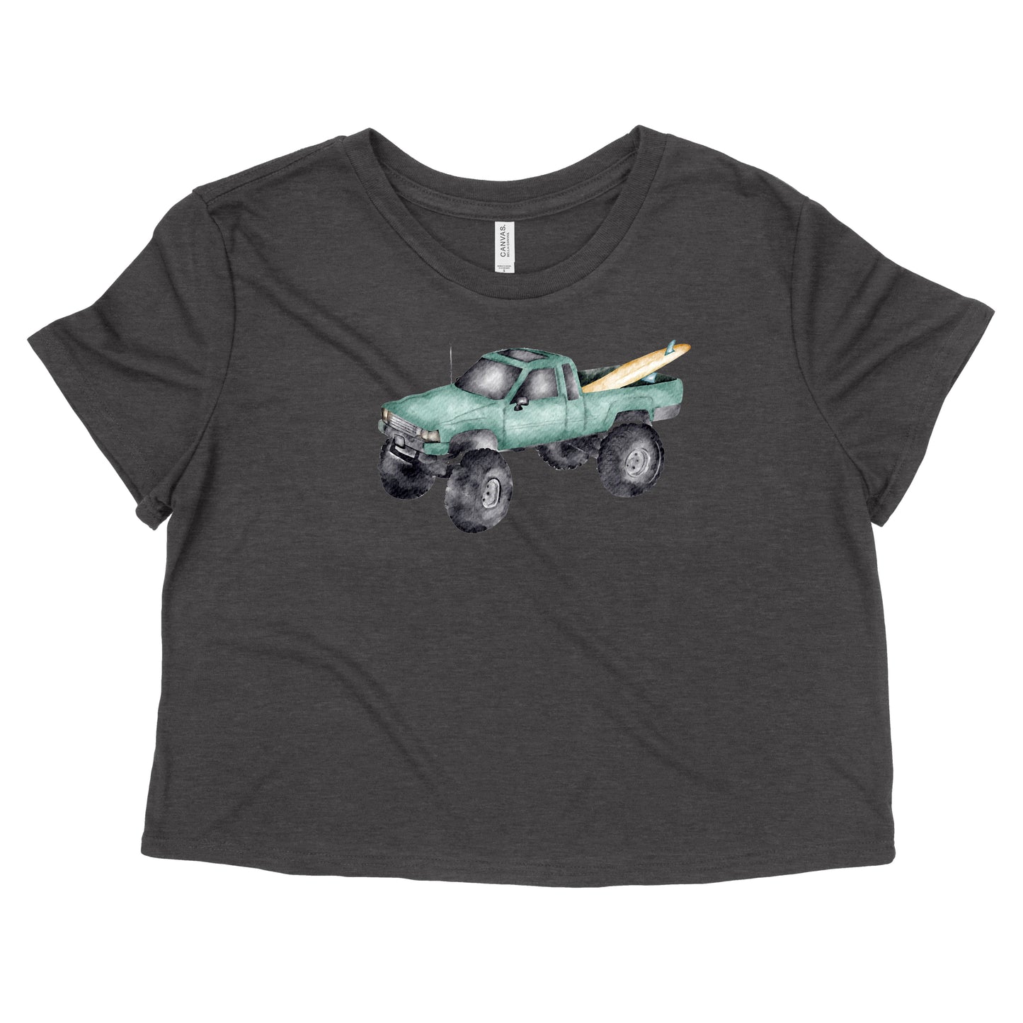 Green Truck Womens Flowy Crop Tee | Apparel