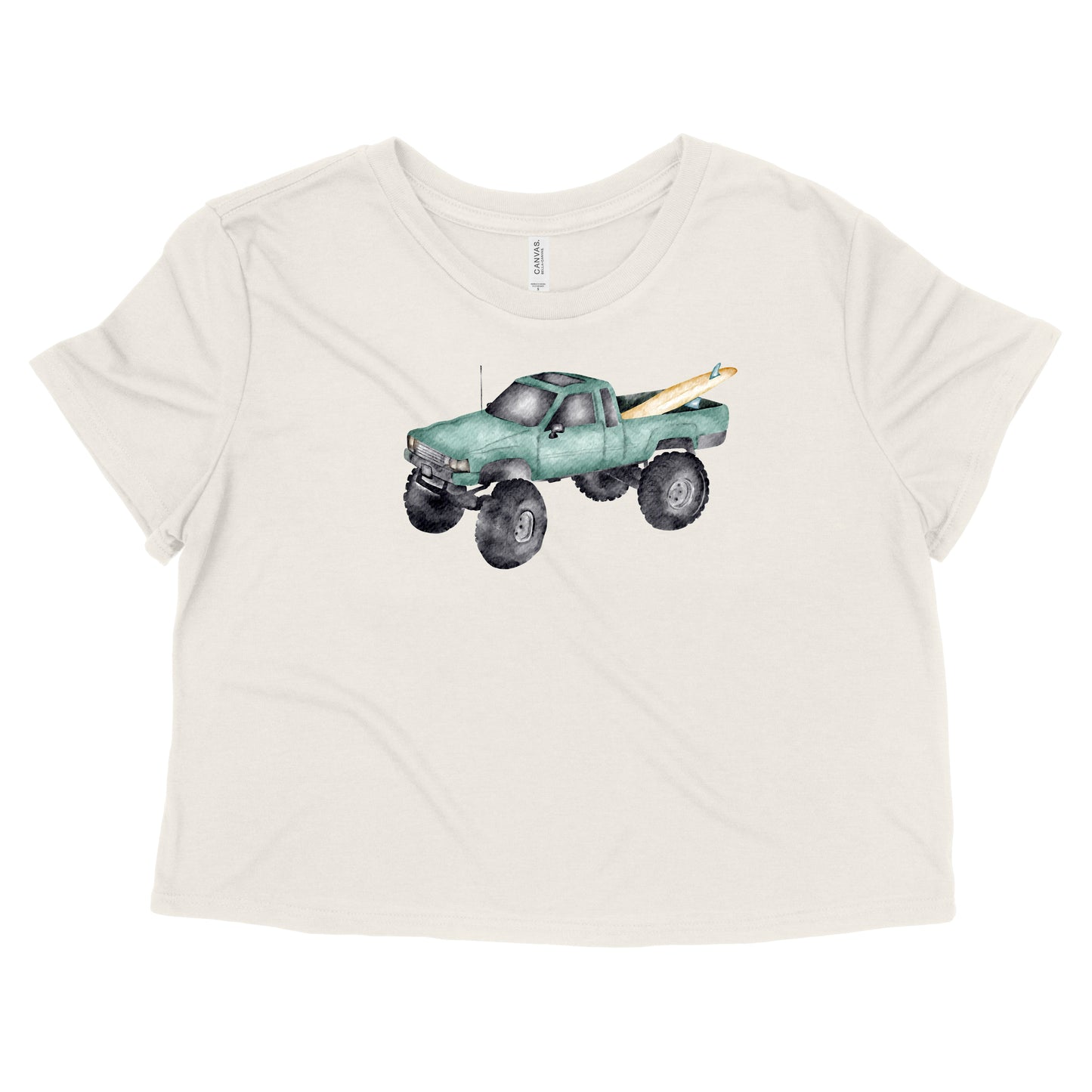 Green Truck Womens Flowy Crop Tee | Apparel
