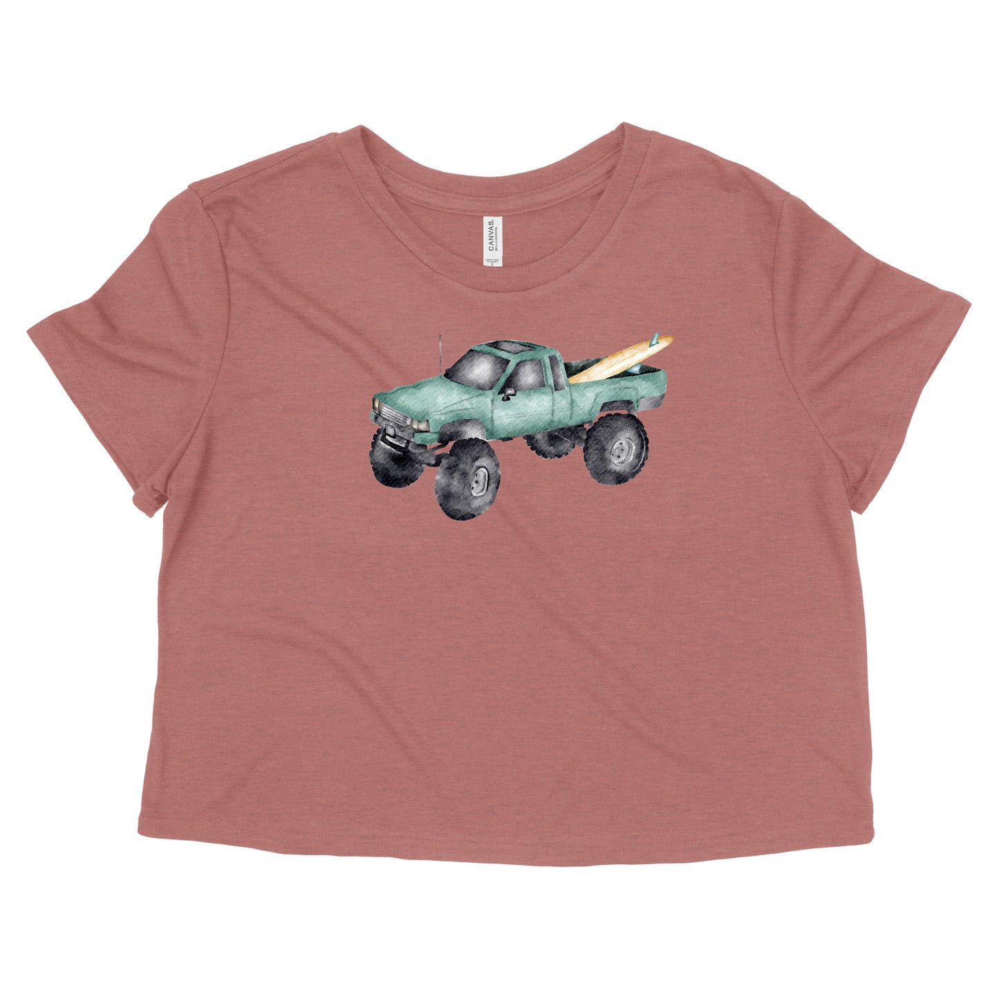 Green Truck Womens Flowy Crop Tee | Apparel