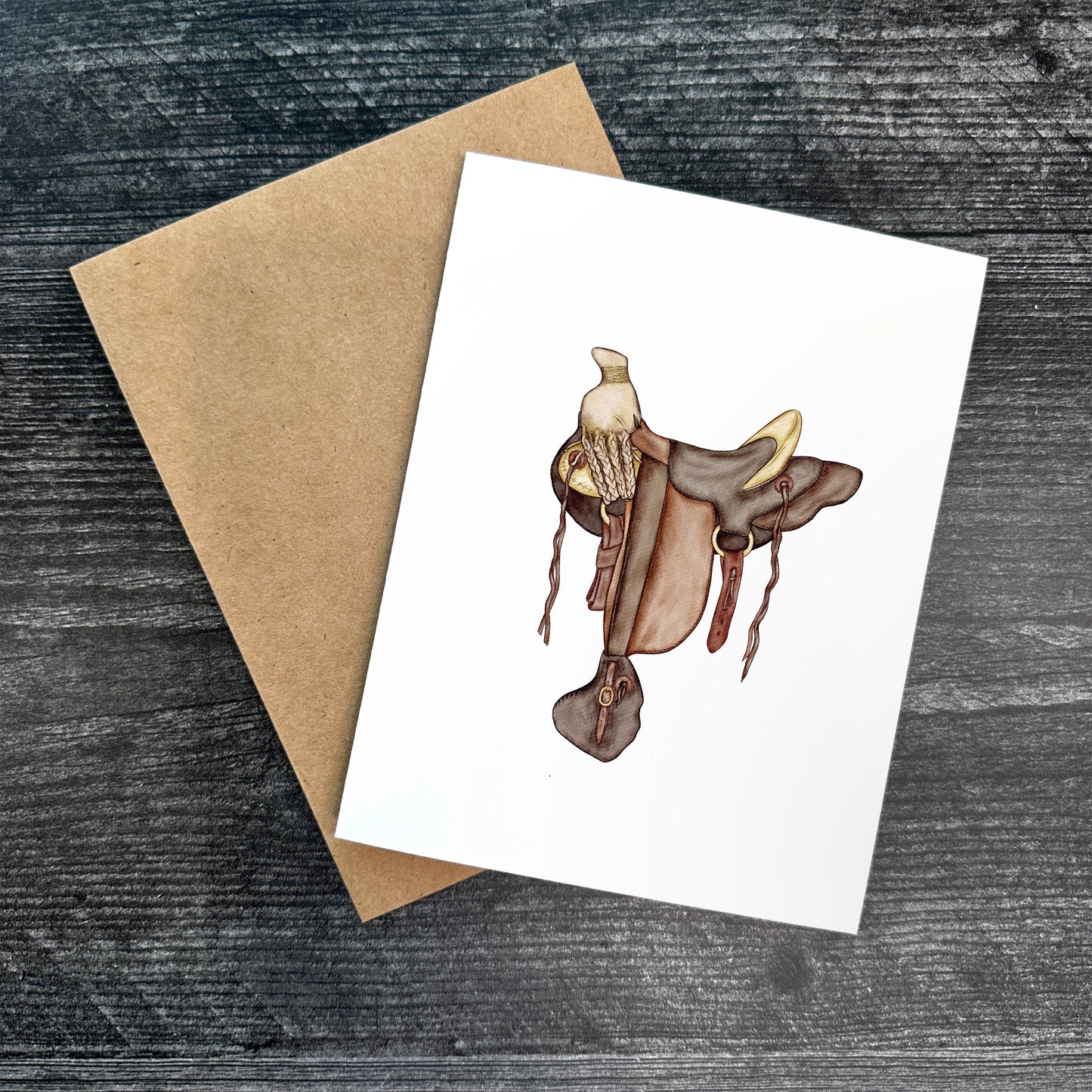 Hawaiian Tree Saddle Watercolor | Greeting Card