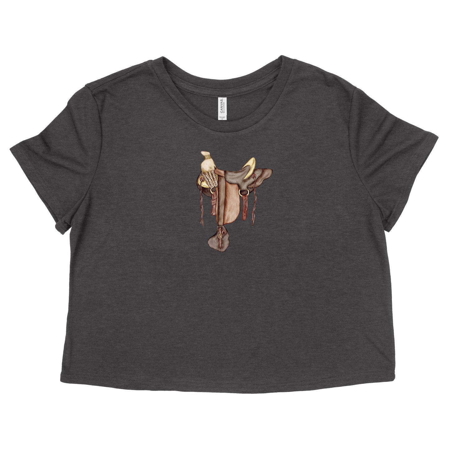 Hawaiian Tree Saddle Womens Flowy Crop Tee | Apparel