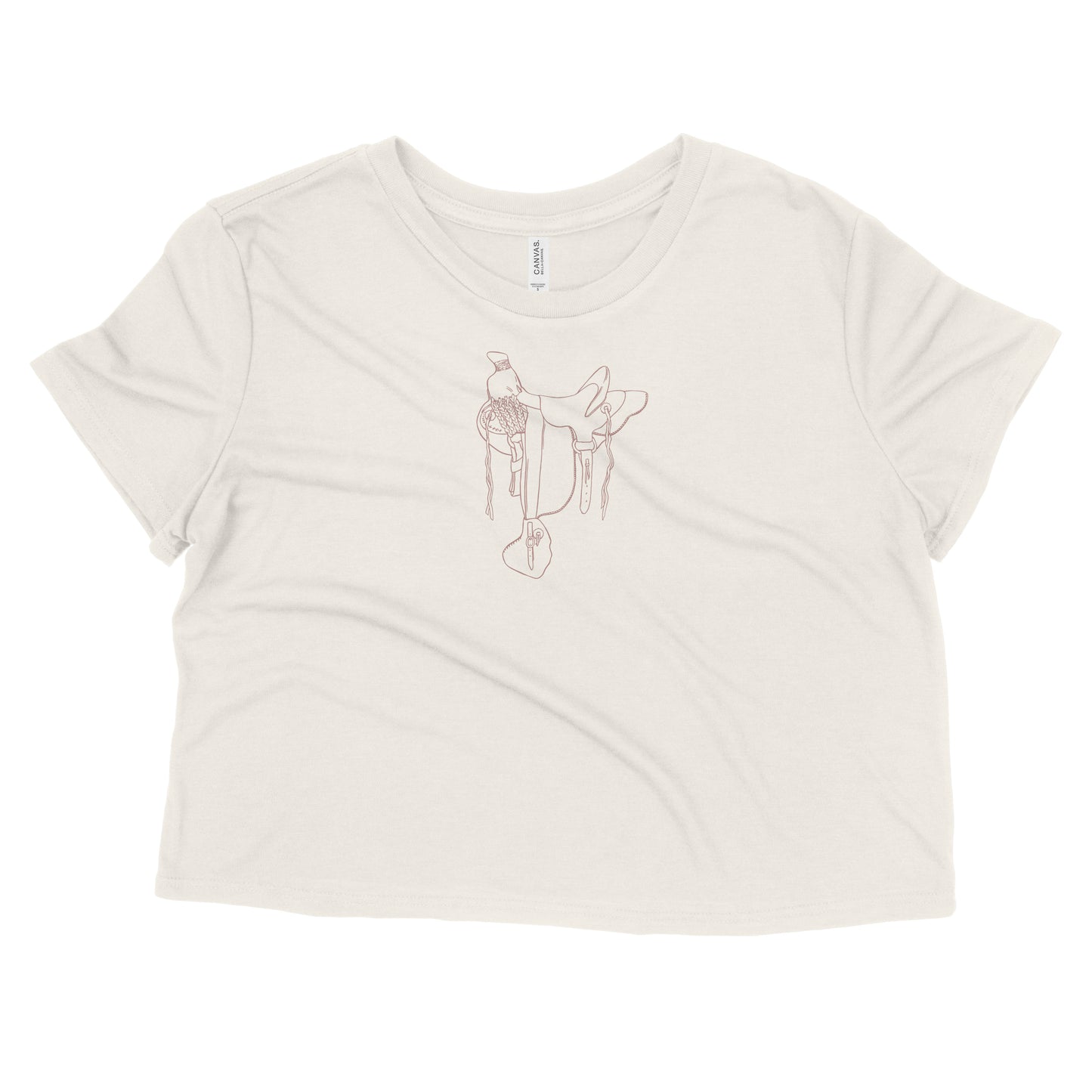 Hawaiian Tree Saddle Womens Flowy Crop Tee | Apparel