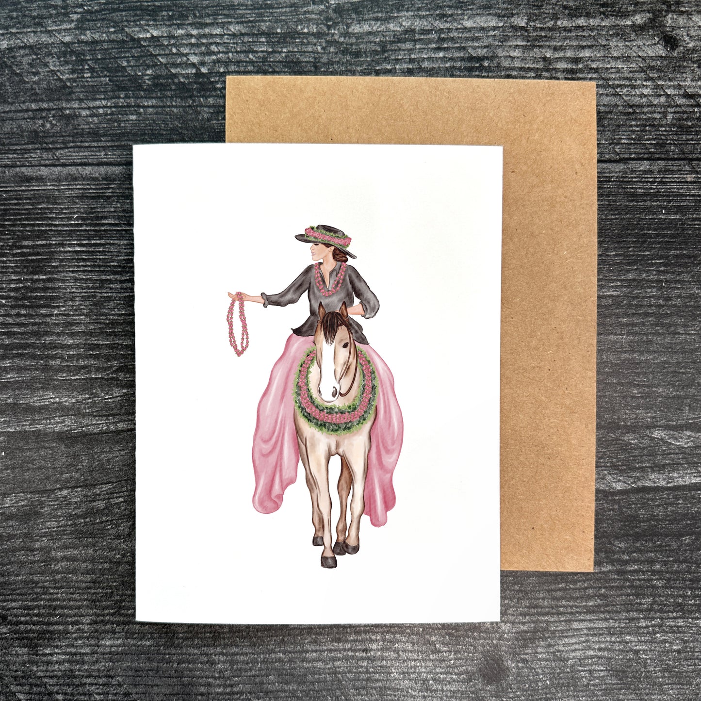 Pa'u Girl (Pink) | Greeting Card
