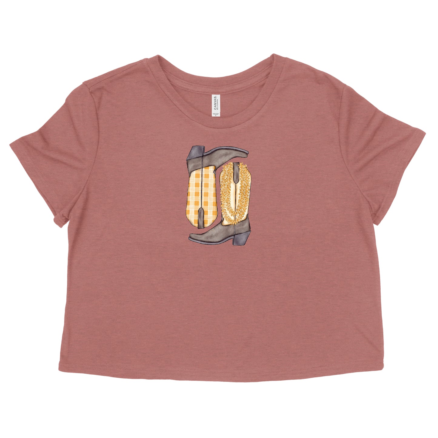 Pua Kenikeni Palaka Boots Womens Flowy Crop Tee | Apparel