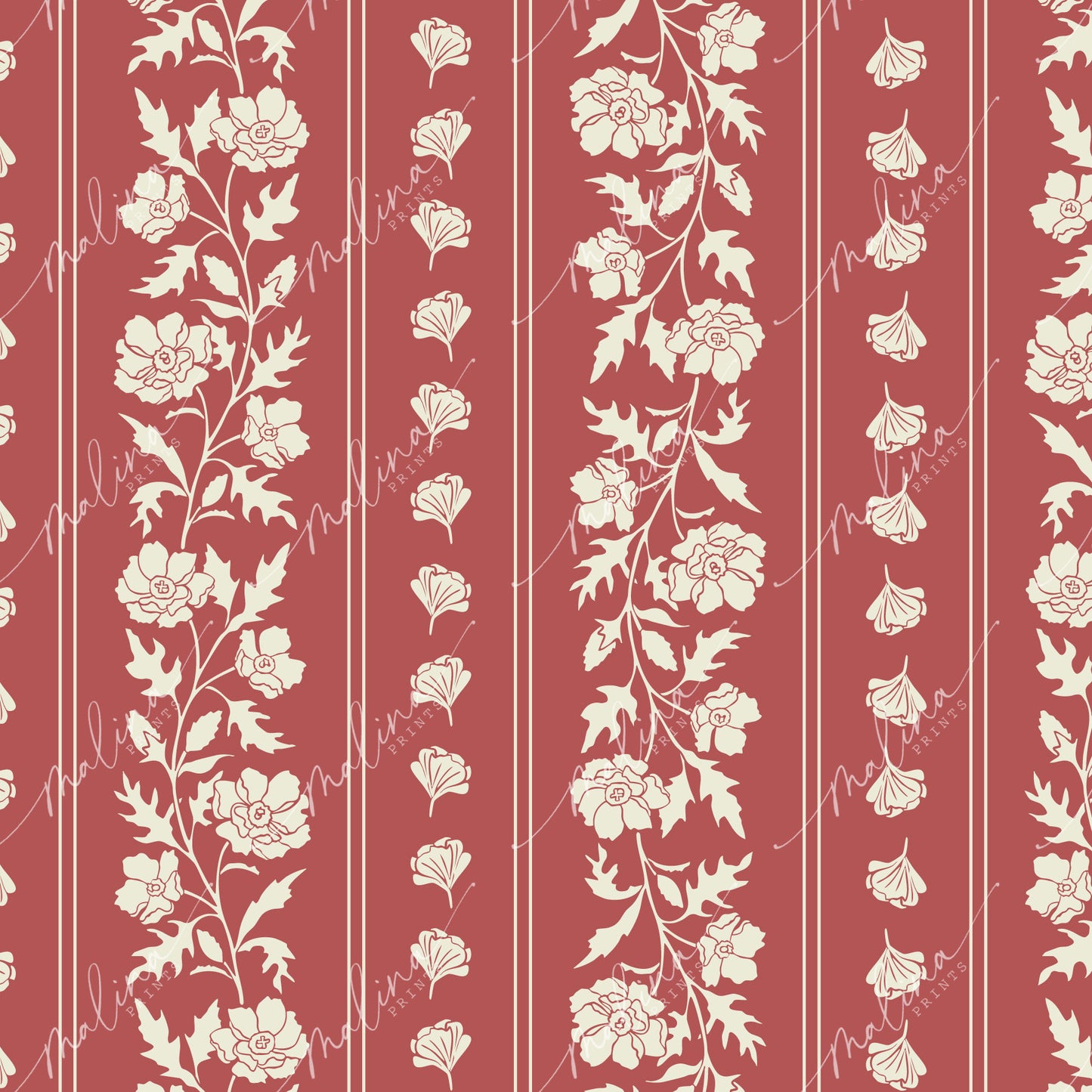 Pua Kala Stripes | Seamless Repeat Pattern