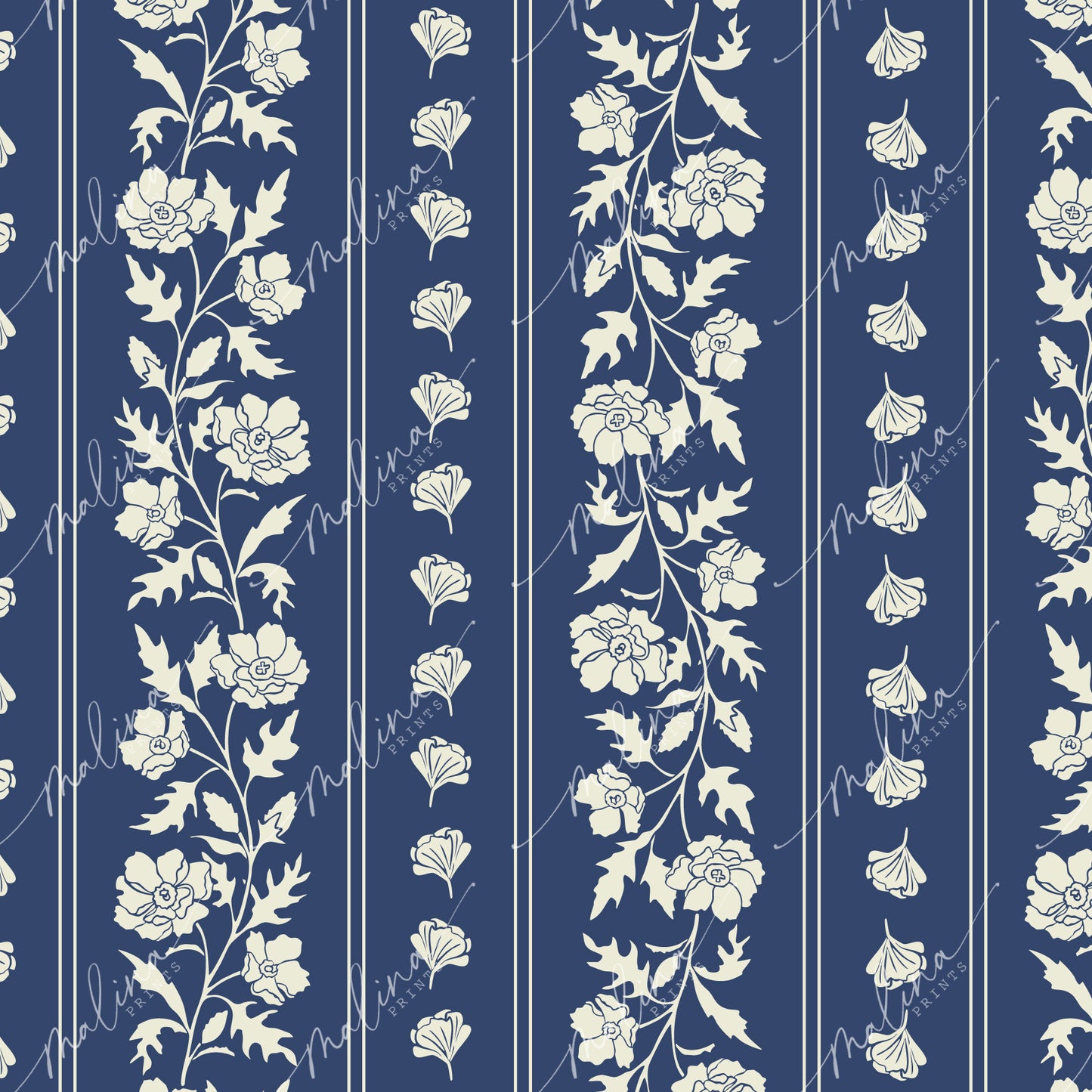 Pua Kala Stripes | Seamless Repeat Pattern