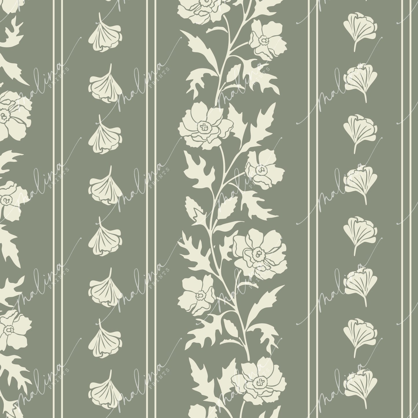 Pua Kala Stripes | Seamless Repeat Pattern