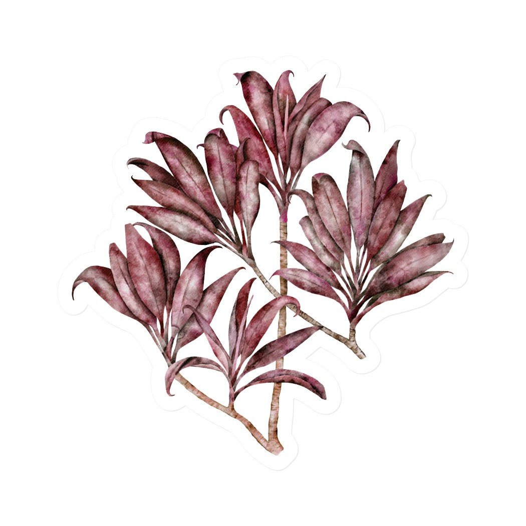 Red Ti Leaves | Vinyl Stickers