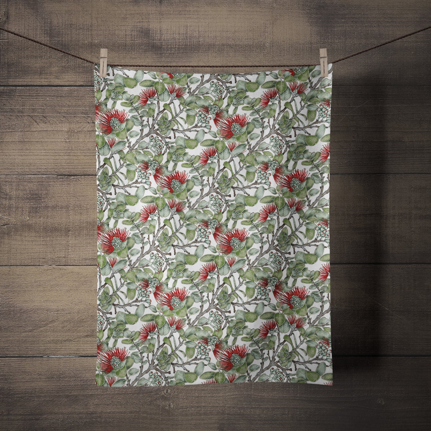Red Ohia Tea Towel