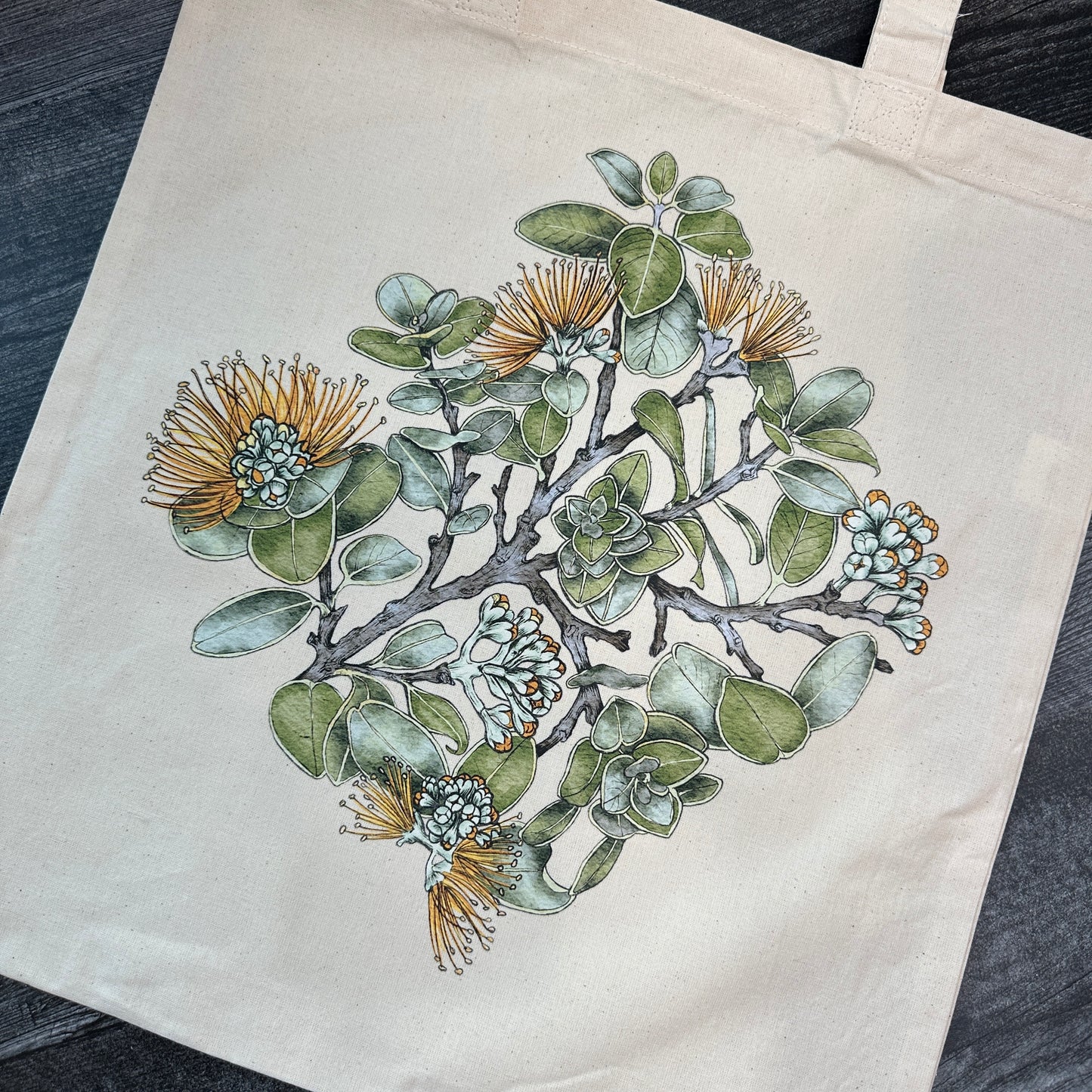 Yellow Ohia Lehua Tote Bag