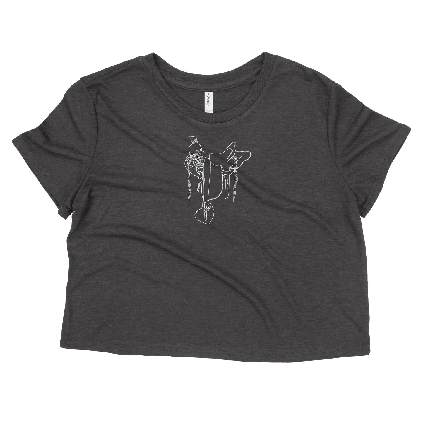 Hawaiian Tree Saddle Womens Flowy Crop Tee | Apparel