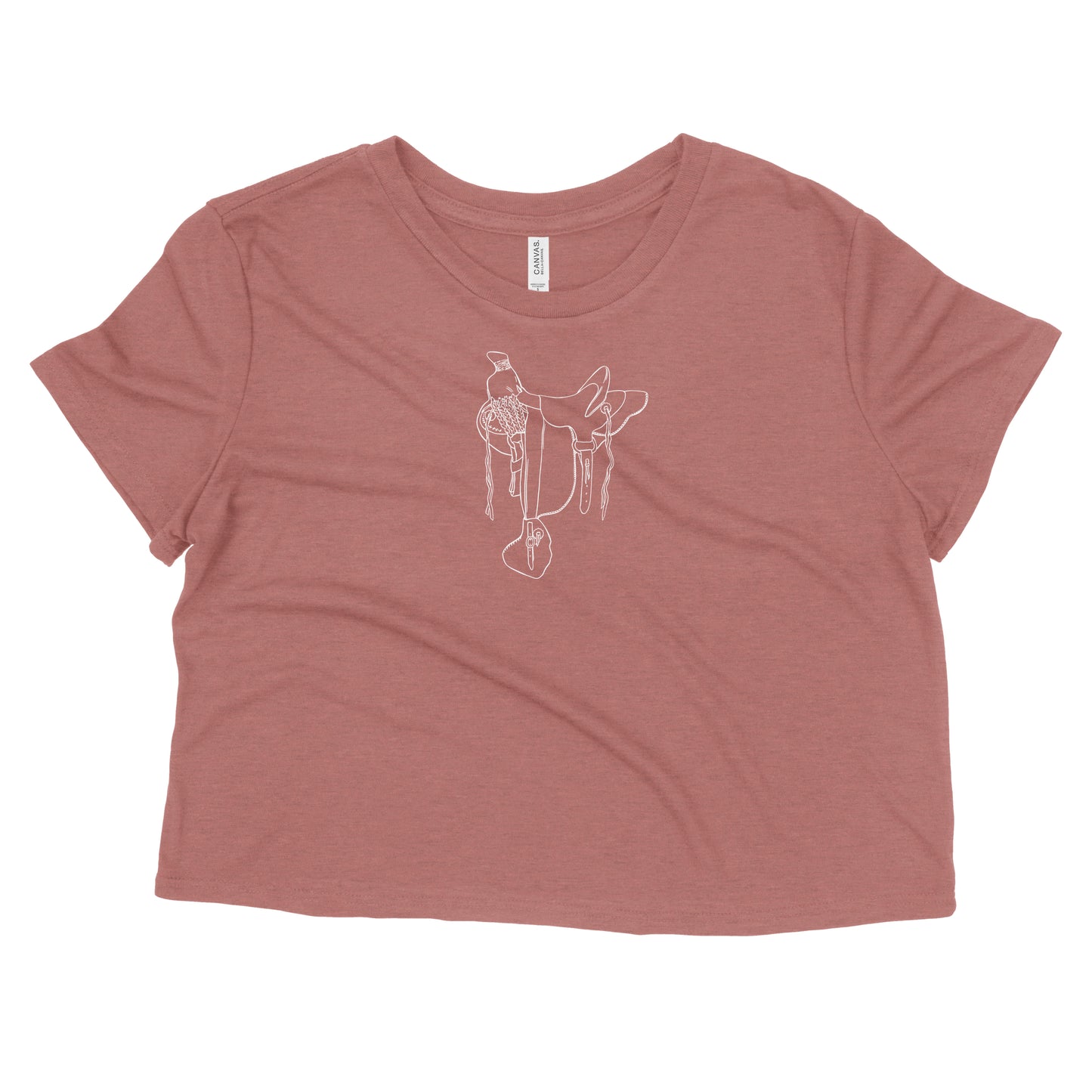 Hawaiian Tree Saddle Womens Flowy Crop Tee | Apparel