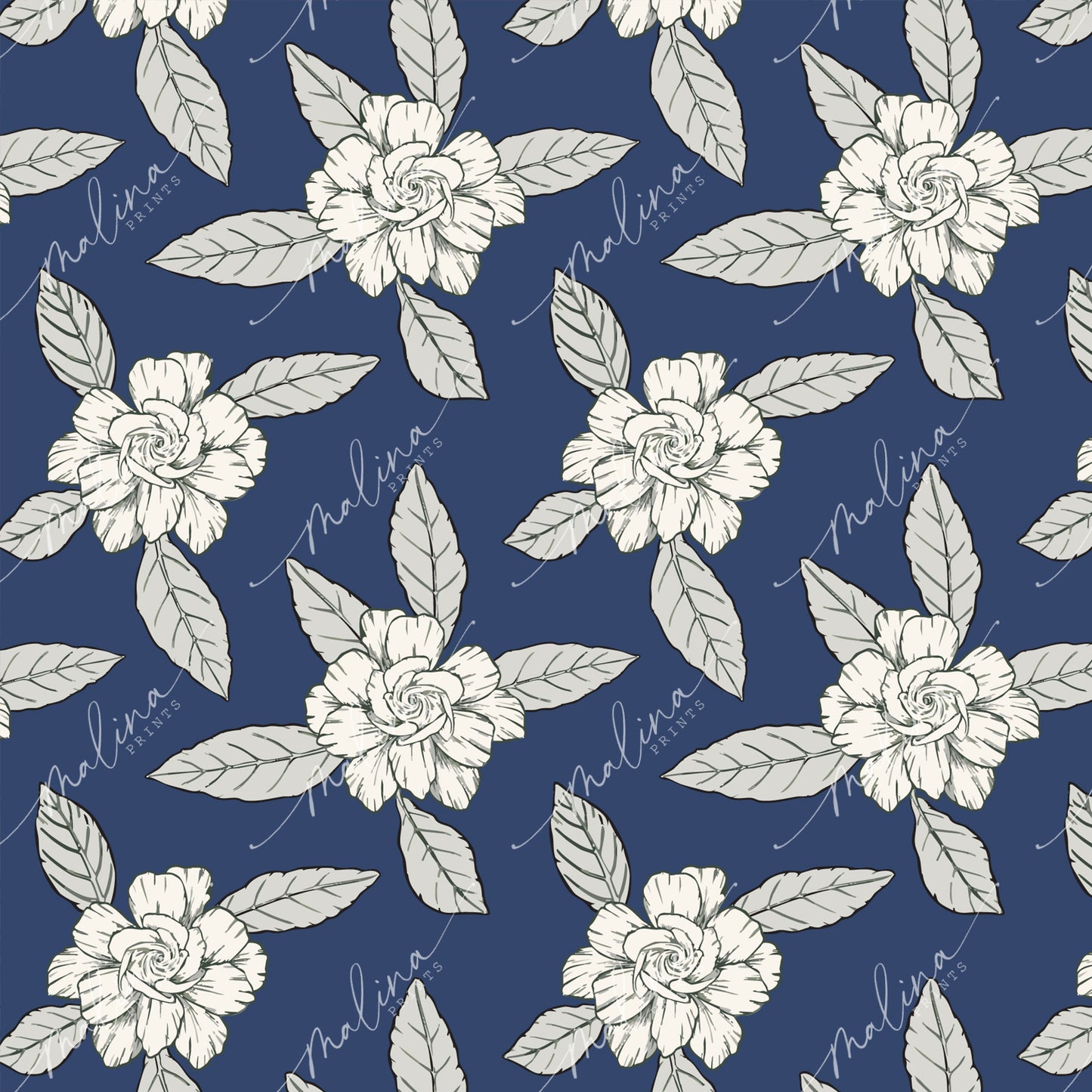 Gardenia | Seamless Repeat Pattern
