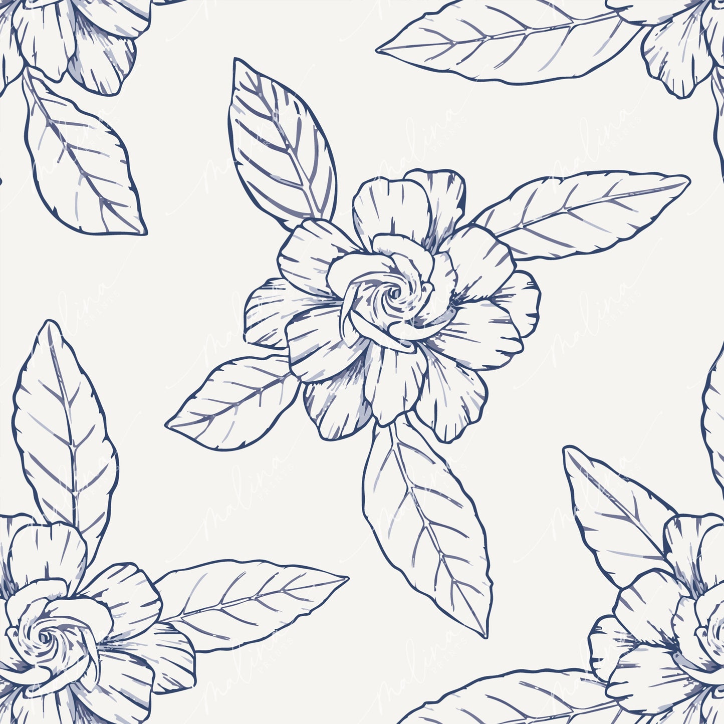 Gardenia | Seamless Repeat Pattern
