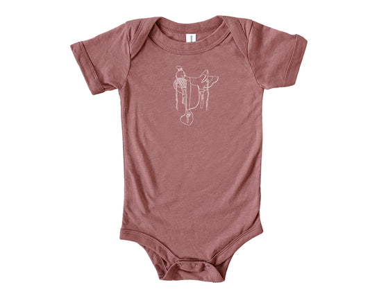 Hawaiian Tree Saddle Baby Onesie | Baby & Kids