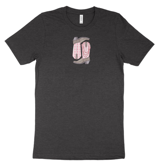 Lokelani Pink Palaka Boots | Adult Unisex T-Shirt
