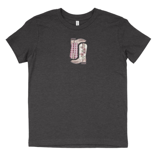 Burgundy Palaka Boots Youth T-Shirt | Baby & Kids