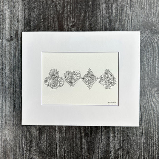 Ohia Lehua Card Suits | Art Print