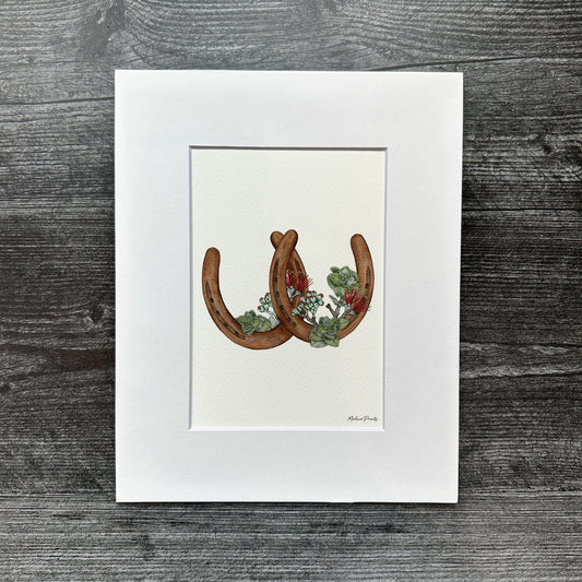 Double Horseshoes- Ohia Lehua | Art Print