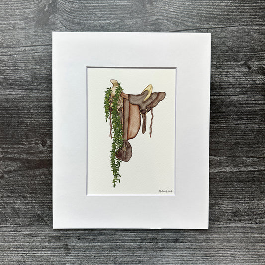 Maile Hawaiian Tree Saddle | Art Print