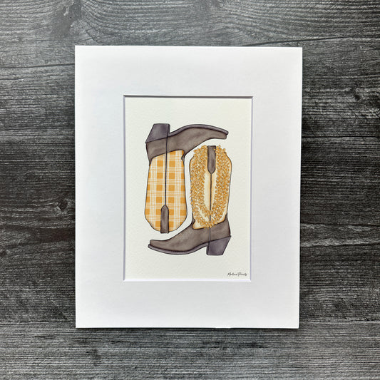 Pua Kenikeni Palaka Boots | Art Print