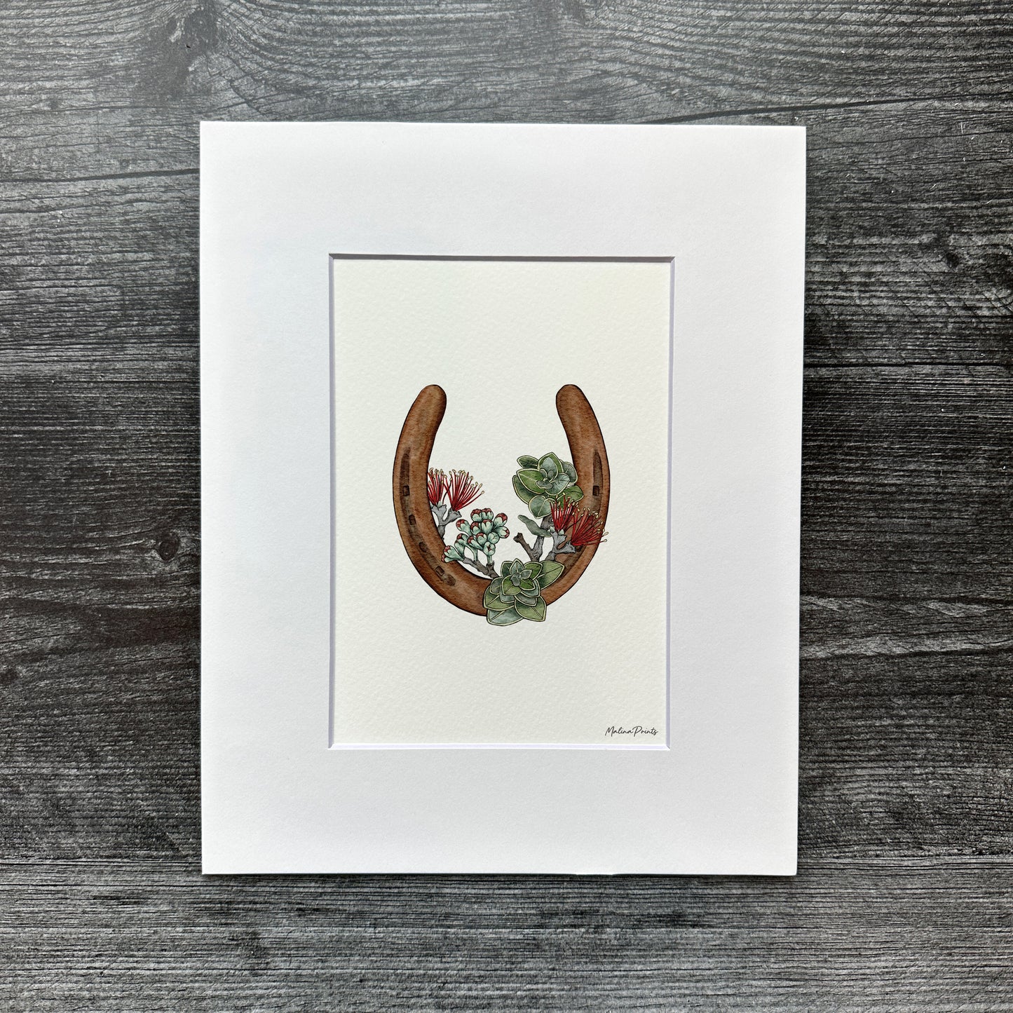 Single Horseshoe- Ohia Lehua | Art Print