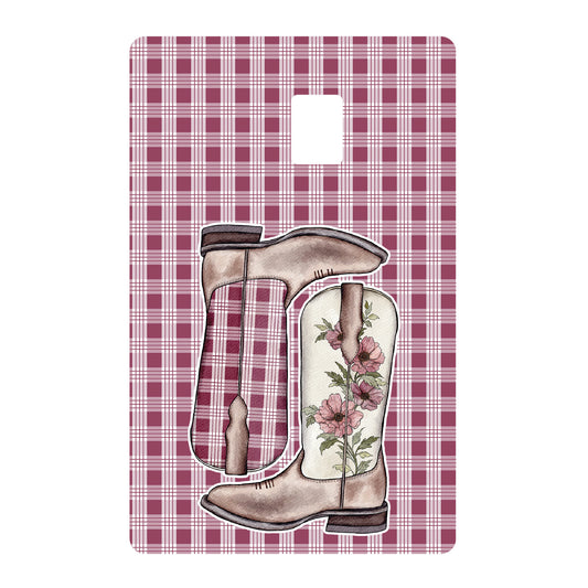 Burgundy Palaka Boots | Credit Card Skin