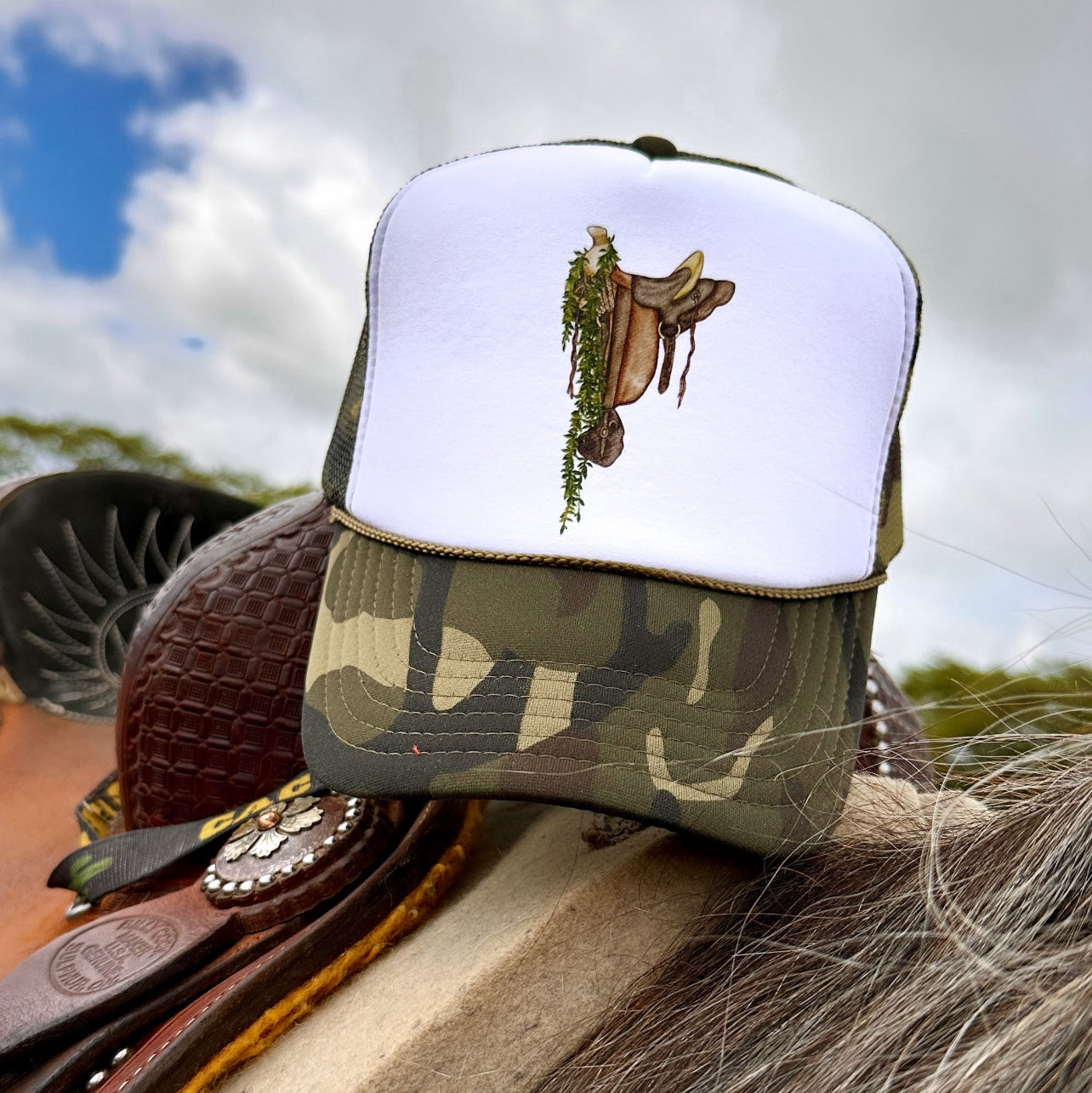 Maile Hawaiian Tree Saddle | Trucker Hat
