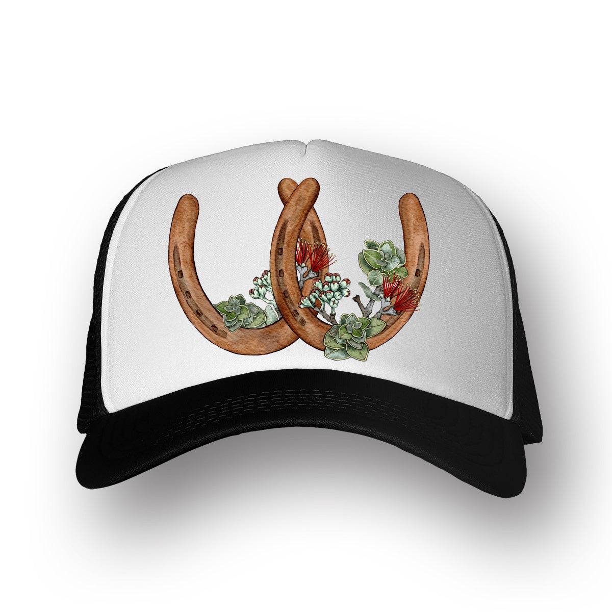 Double Horseshoes- Ohia Lehua | Trucker Hat