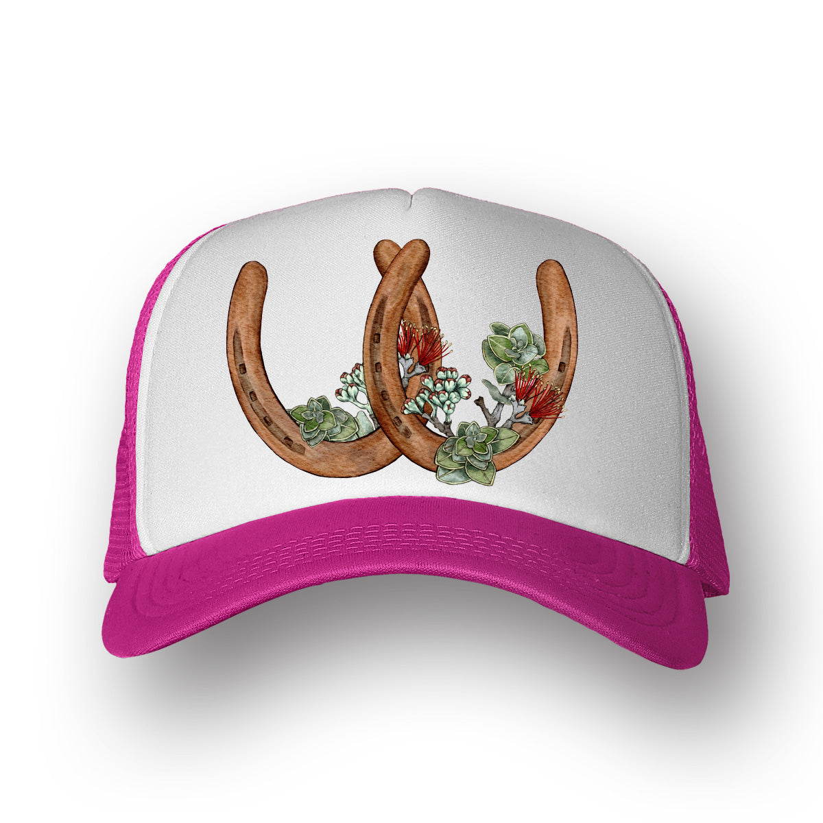 Double Horseshoes- Ohia Lehua | Trucker Hat