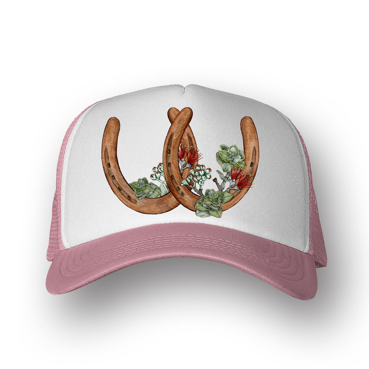 Double Horseshoes- Ohia Lehua | Trucker Hat