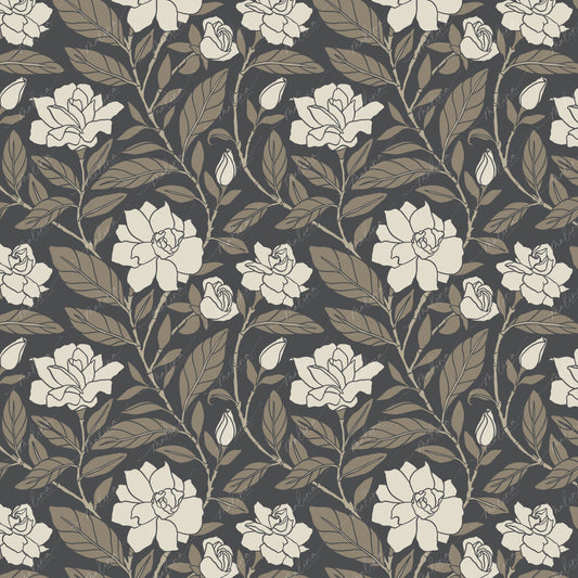 Gardenia- Sage | Seamless Repeat Pattern