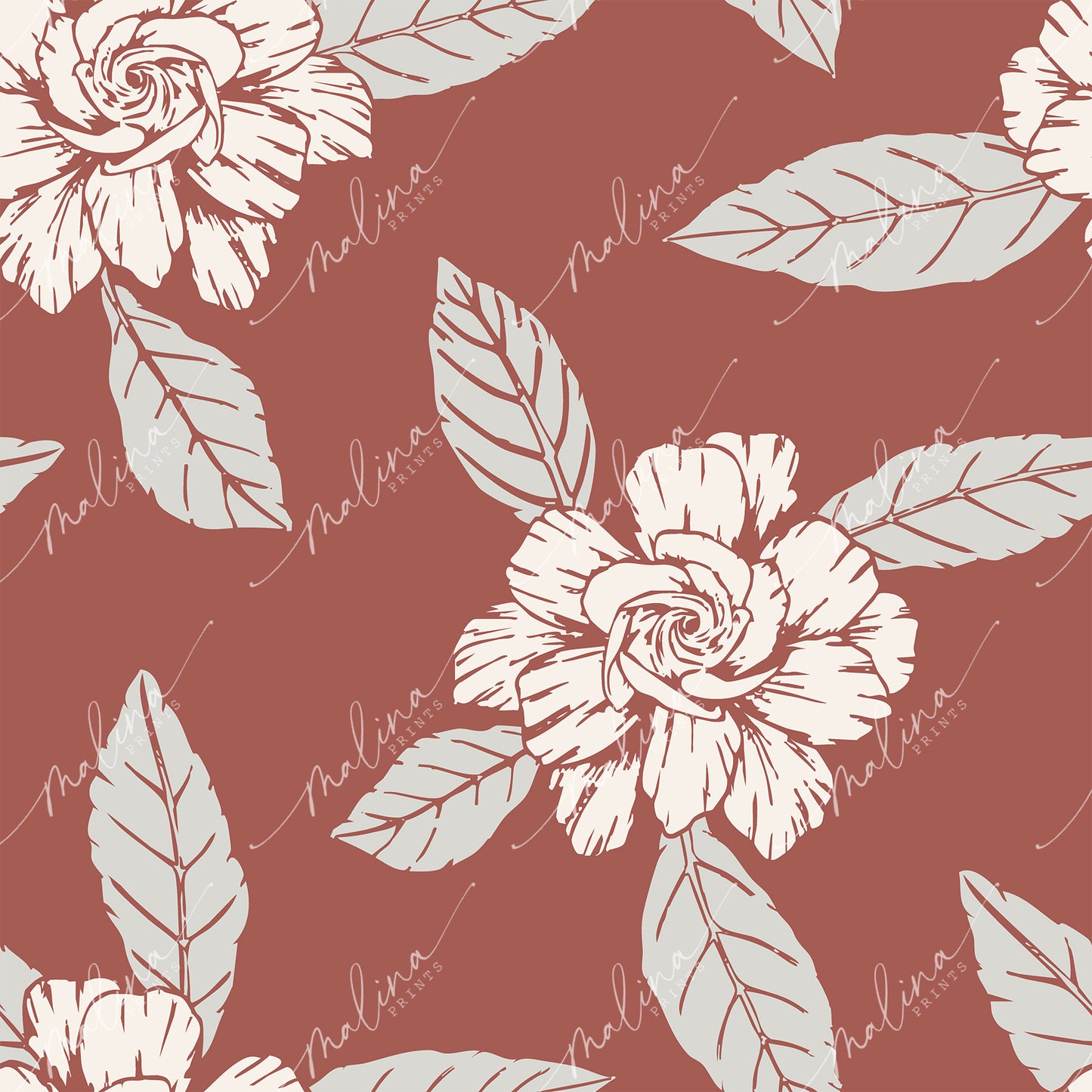 Gardenia | Seamless Repeat Pattern