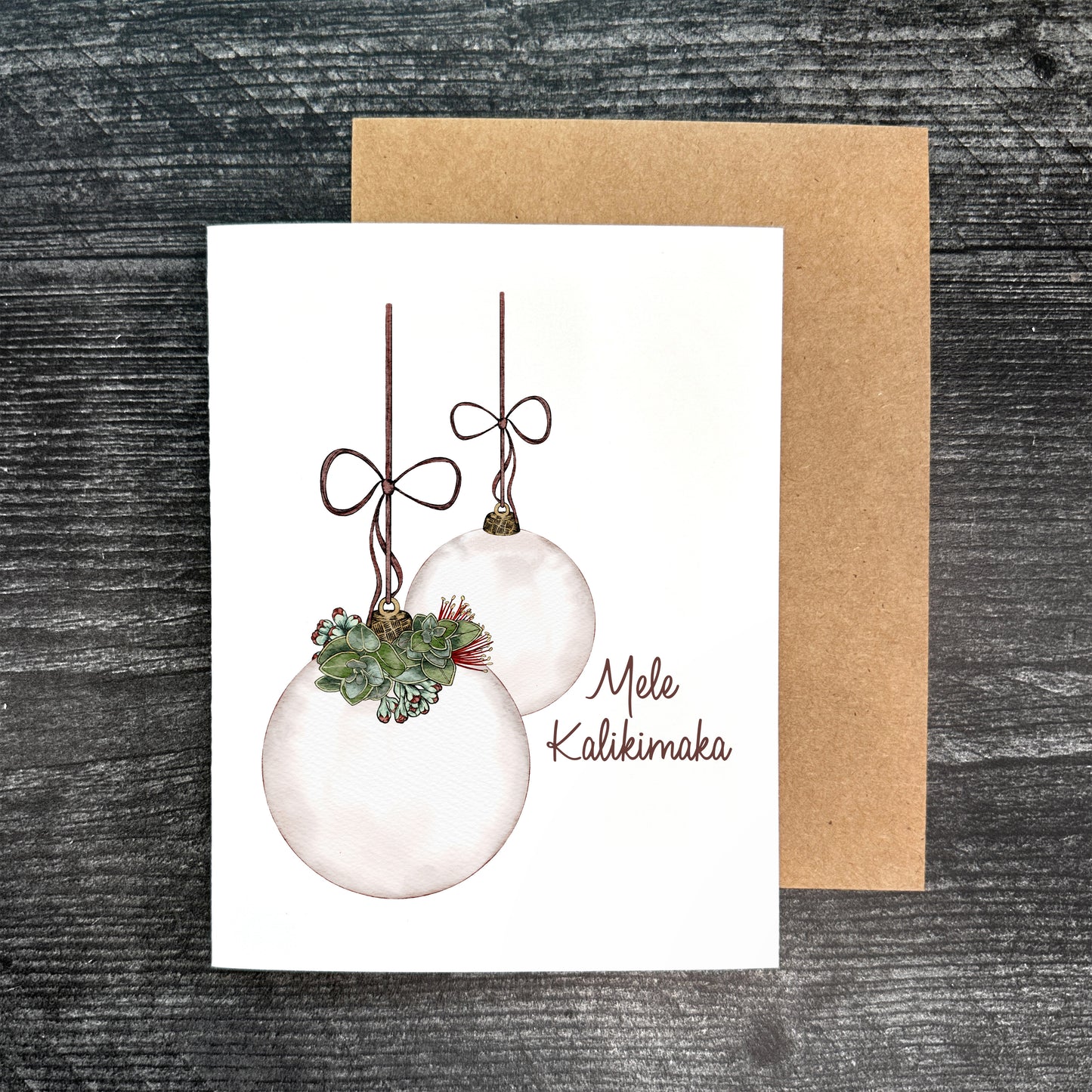 Ornaments- Mele Kalikimaka | Greeting Card
