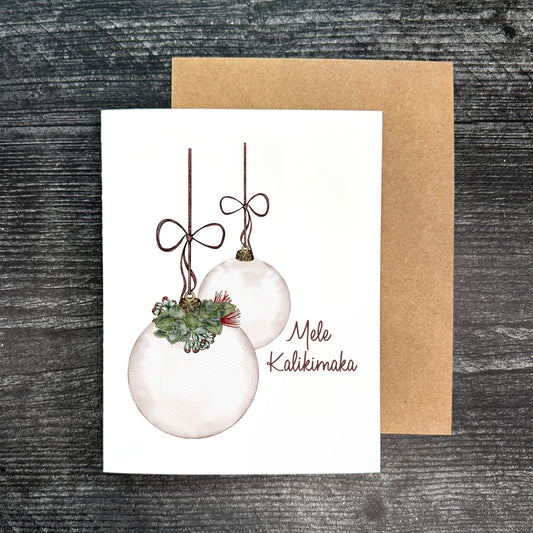 Ornaments- Mele Kalikimaka | Greeting Card