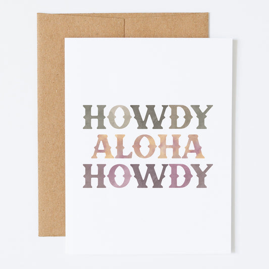 Howdy Aloha | Greeting Card