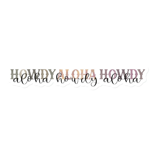 Howdy Aloha- Row | Vinyl Stickers