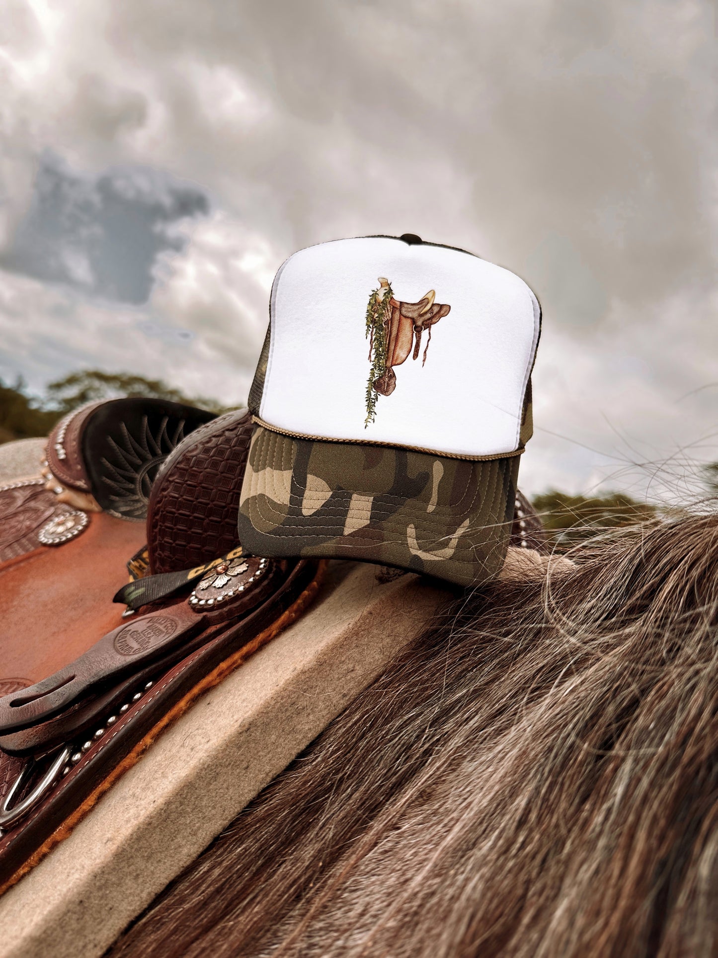 Maile Hawaiian Tree Saddle | Trucker Hat