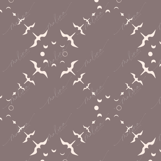 Iwa Moon Phase- Cinnamon Slate | Seamless Repeat Pattern